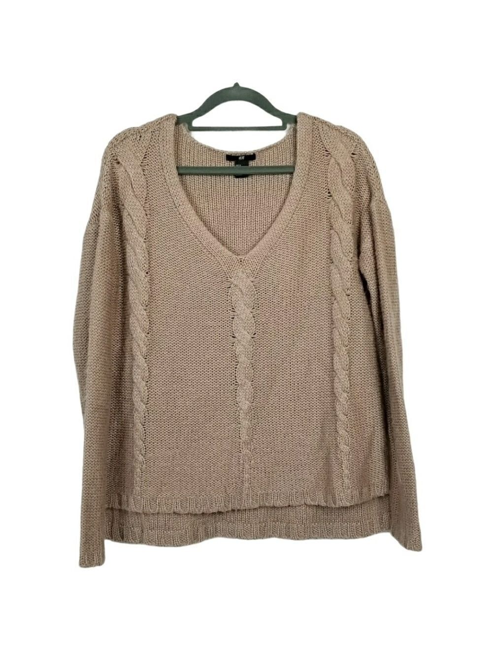H&M chunky knit high low sweater sz medium